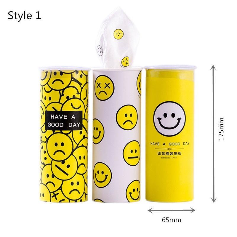 7 Inch Car Cup Holder Tissue Box Cylindrical Vehicle Paper Towel Box