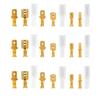 50Pcs 2.8/4.8/6.3mm Wire Connectors with Transparent Insulating Sleeves Brass Spade Terminals Female/Male Assortment Kit