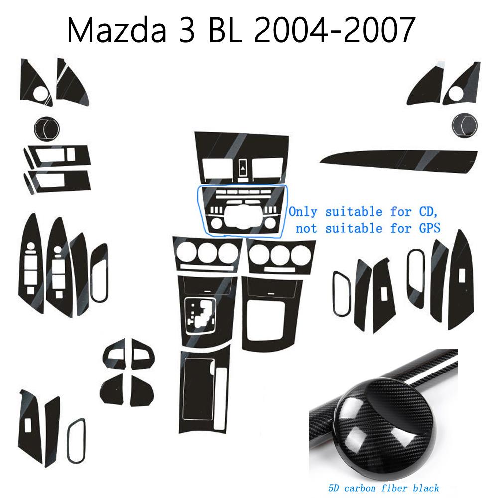 

Для Mazda 3 BL 2009-2013 Внутрішня центральна панель керування Ручка дверей Наклейки з вуглецевого волокна Декалі Стилізація автомобіля Аксесуари right hand drive