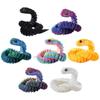 Multicolor 3D Printed Snake Toy Realistic Animal Simulation Model Halloween