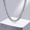 Vnox 8mm Breite Dicke Miami Cuban Kette Halsketten für Herren Geschenk Schmuck, 18/20/22/24 Zoll Länge, Edelstahl Halsband