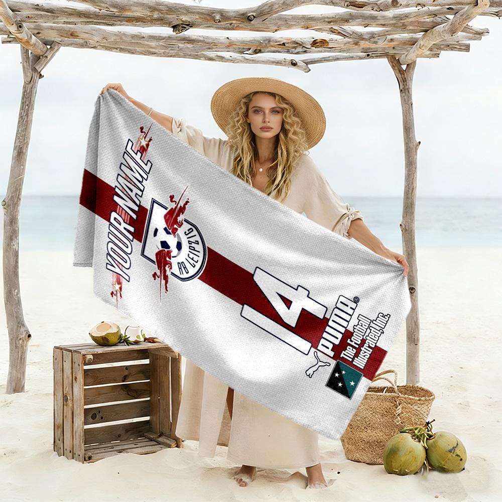 Bull Logo Customized Name Beach Towel Soft Durable Quick-Dry Suitable for Sports Travel Swimming Yoga Bathroom Beach And Pool