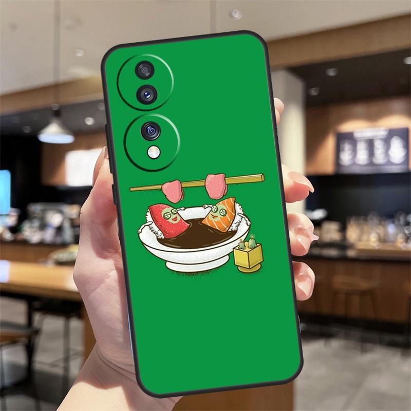 Japanese Sushi Food Case For Honor Magic 7 5 6 8 Lite Honor 400 200 Pro 50 70 90 X8c X9a X9b X9c X9d Win RT Cover