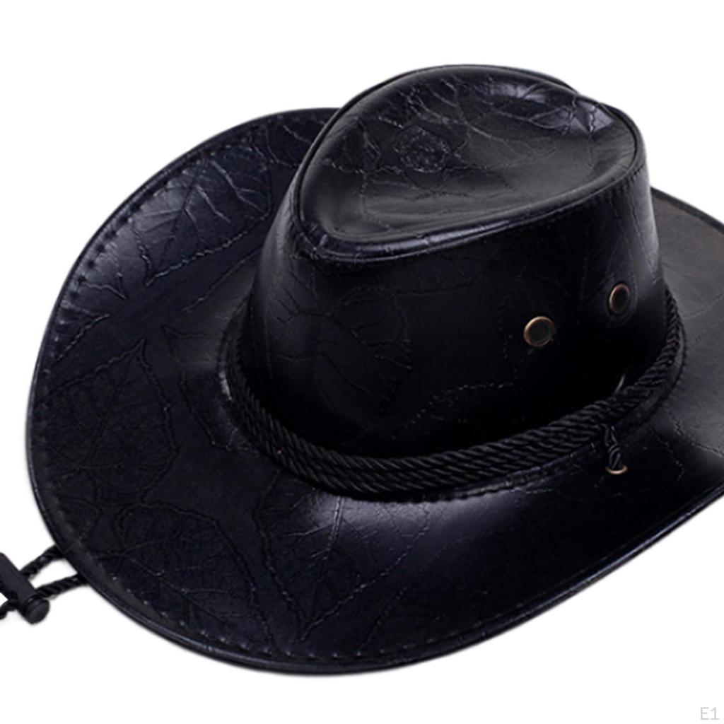 Cappello Da Cowboy Occidentale Da Uomo In Pelle 100% Per Gentleman Dad