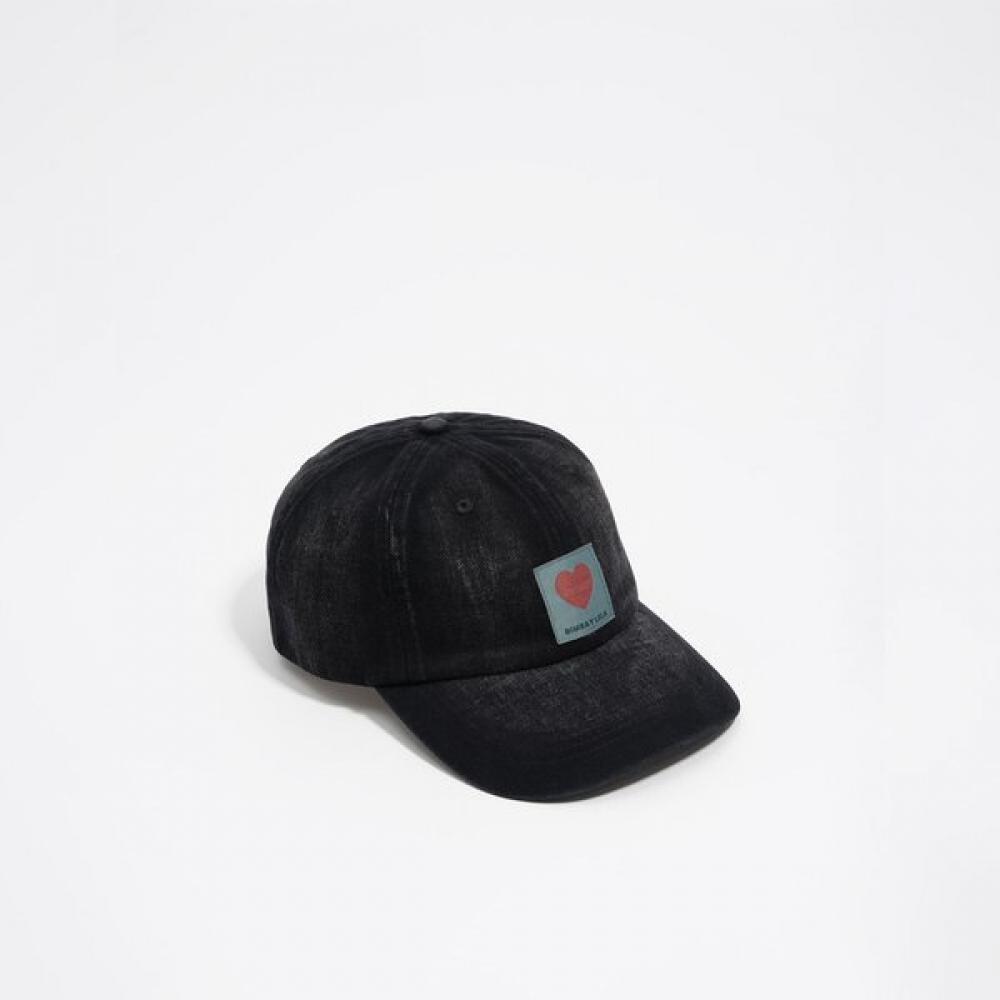 Bimba Y Lola Washed Black Cotton Cap B256aih001bkb Black/M