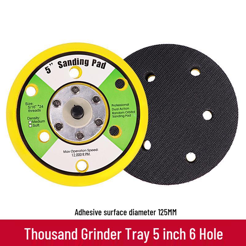 6-inch Yellow Flocking Sandpaper Disc for Polishing and Grinding (17 Pieces)