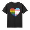 Heart With Rainbow And Transgender Flag Gay Lgbt Pride Tshirt