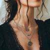 European and American Halloween spider web pendant fringed necklace female, sweet and cool geometric thin chain ins style jewelry