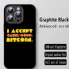 Stylish cool Bitcoin BTC Phone Case For iPhone 16 15 14 13 12 11 X XR XS 8 Plus Mini Pro Max Soft black Shockproof Cover
