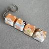 Finger-Tip Pressing Button Cat Fidget Clicker Keychain 4-Key Keycap Keychain  Bag Charm