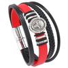 EMU new product personalized fashion hand-woven leather skull magnetic bracelet bracelet bracelet