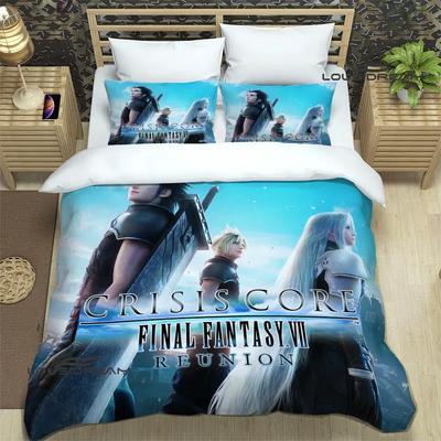 Set da letto con stampa di FINAL FANTASY, squisito set di biancheria da letto, copripiumino, set copripiumino, set di biancheria da letto di lusso, regalo di compleanno