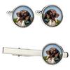 English Pointer - Cufflinks and Tie with Your Photo, a Suit Decoration, Men's Jewelry from the Brand.