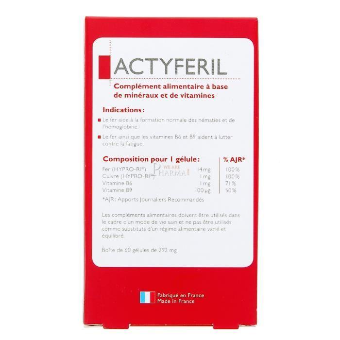 Actyferil 60 gélules