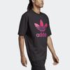 Adidas Originals Trefoil Logo Print Rundhals Kurzarm T-Shirt Herren Oberteile Schwarz EC3680