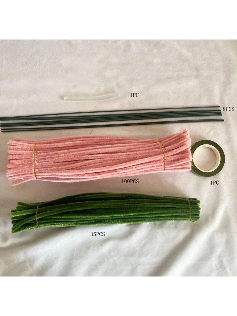 DIY Handmade Twisting Rod Material Pack, Rose Tulip Bouquet, Used for Making Flowers, Birthday Gifts, Interior Decoration Suppli
