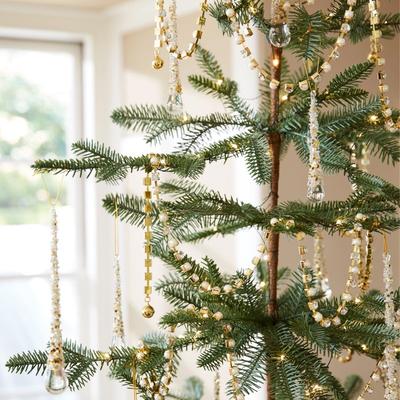 Christmas Tree Hanging Ornaments Zircon Rhinestone Chain Christmas Scene Decorations Christmas Tree Decoration Chain