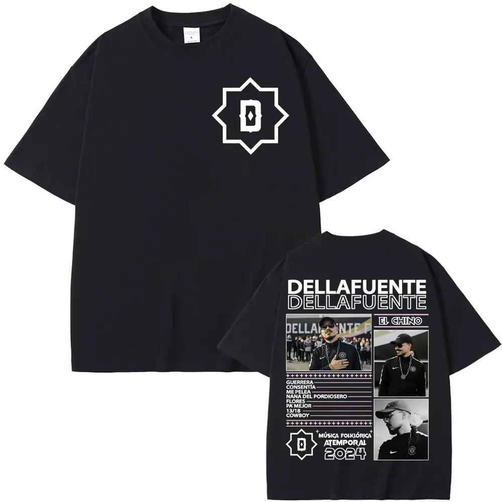 Rapper Dellafuente New Album 2025 Tour T-shirts Men Women Harajuku Gothic Hip Hop Punk T Shirt Fashion Casual T-shirt