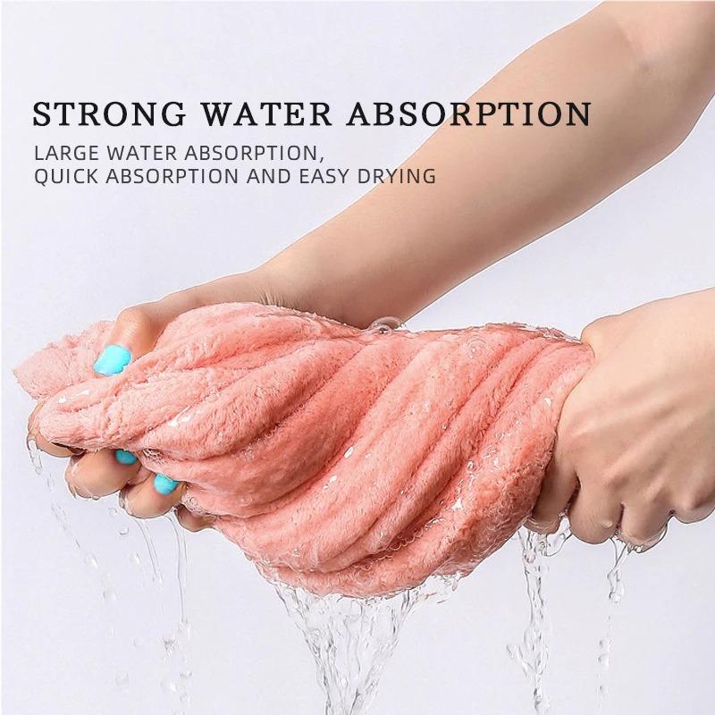Microfiber Hair Towel Wrap for Women Shower Spa Head Wrap Hair Drying Hat Turban Microfiber Terry Dry Absorbent Hair Turban