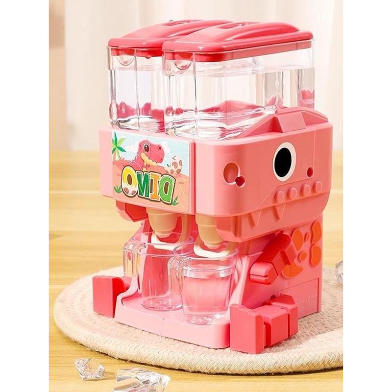 Cartoon Car & Dinosaur Mini Water Dispenser, Press Type Pretend Play Water Drinking Toy for Kids