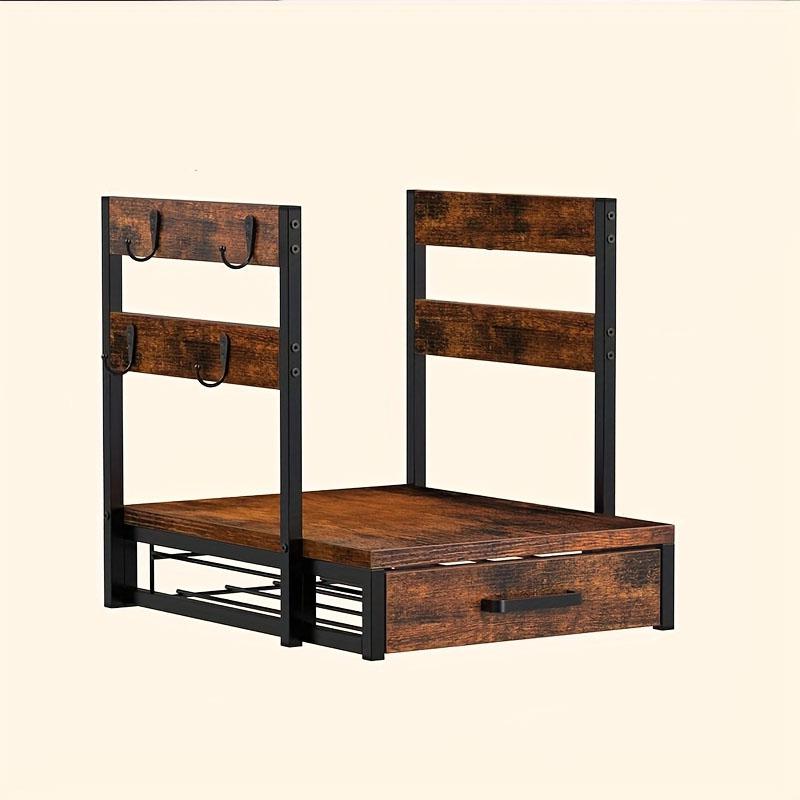 1 coffee machine storage rack, countertop rack manager, coffee bar accessories, spice rack, coffee counter rack