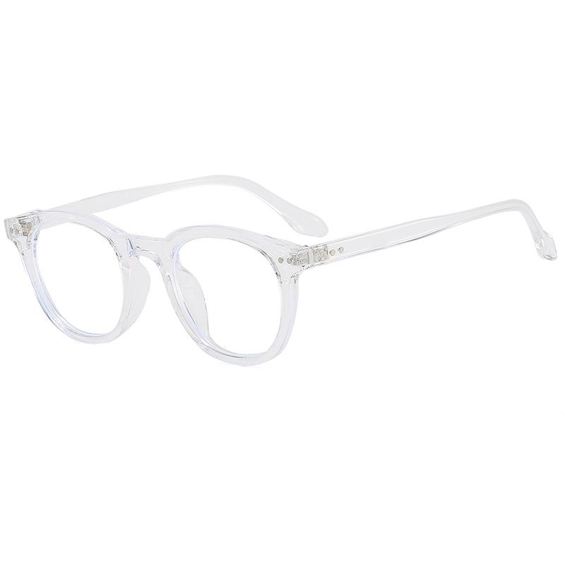 2022 Koreanischer Stil Anti-Blaulicht Brille: Trendige Unisex-Brille mit kleinem Rahmen und flachen Gläsern