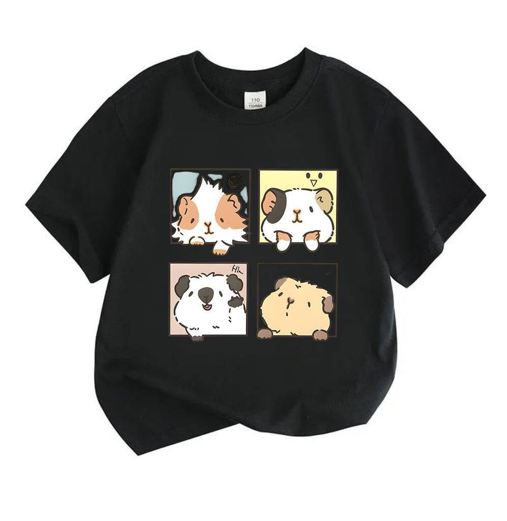Kids Unisex Boys Girls 100% Cotton Short Sleeve Crew Neck T-