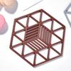 Creative Silicone Hexagon Geometric Drink Holder Hollow Placemat Coaster Cup Pad Trivet Mats