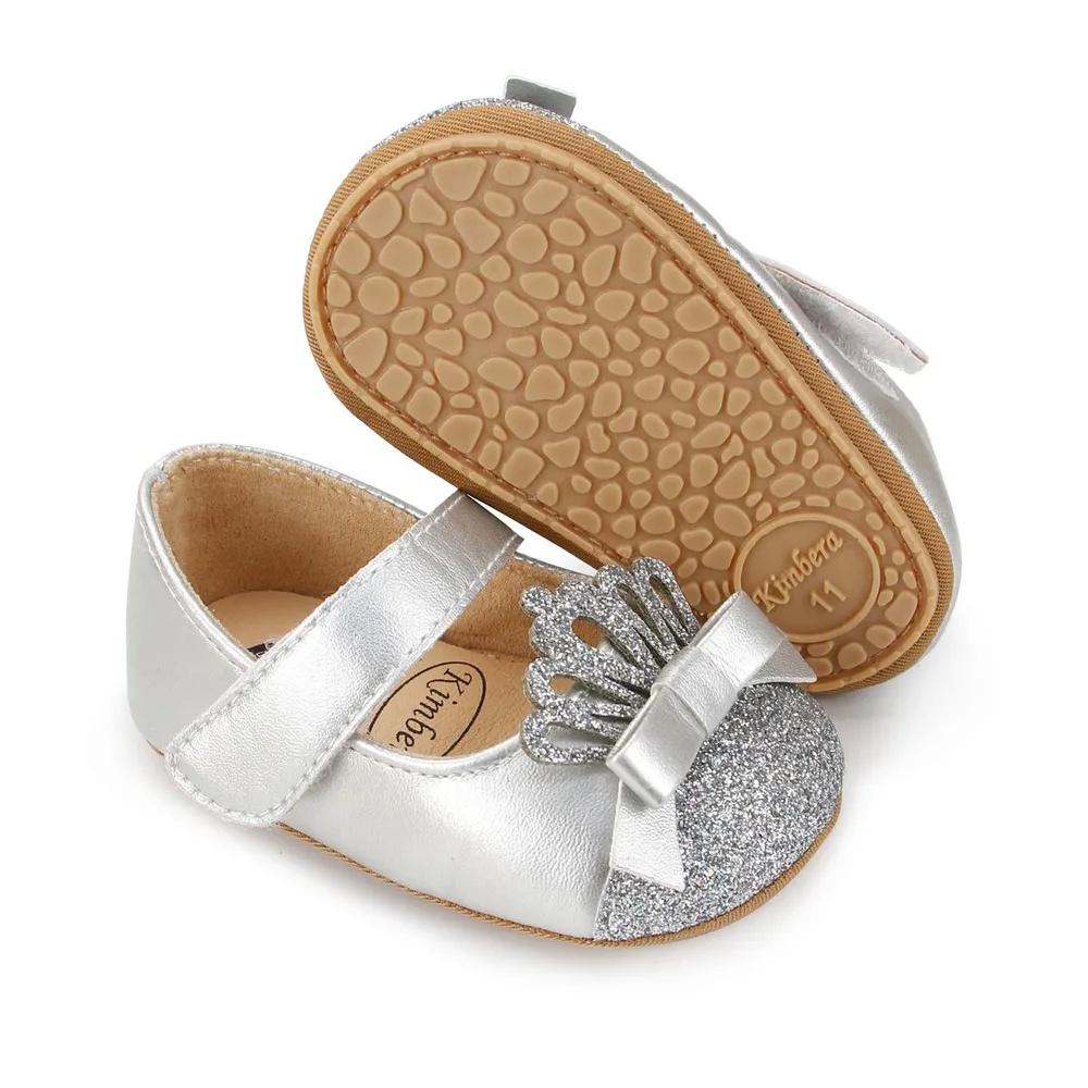 Baby Prinzessin Schuhe Weiche Sohle Kleinkind Laufschuhe Klettverschluss Bequem Flexibel Rutschfeste Sohle Säuglingsschuhe