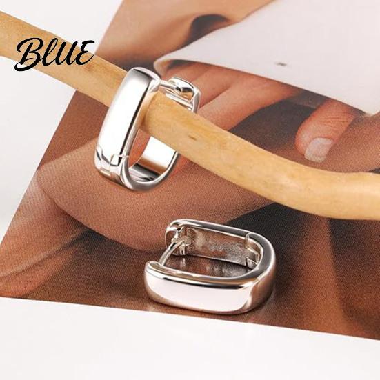 U-shaped Earrings 1 Pair Women Earrings Hypoallergenic U-Shaped Hoop Date