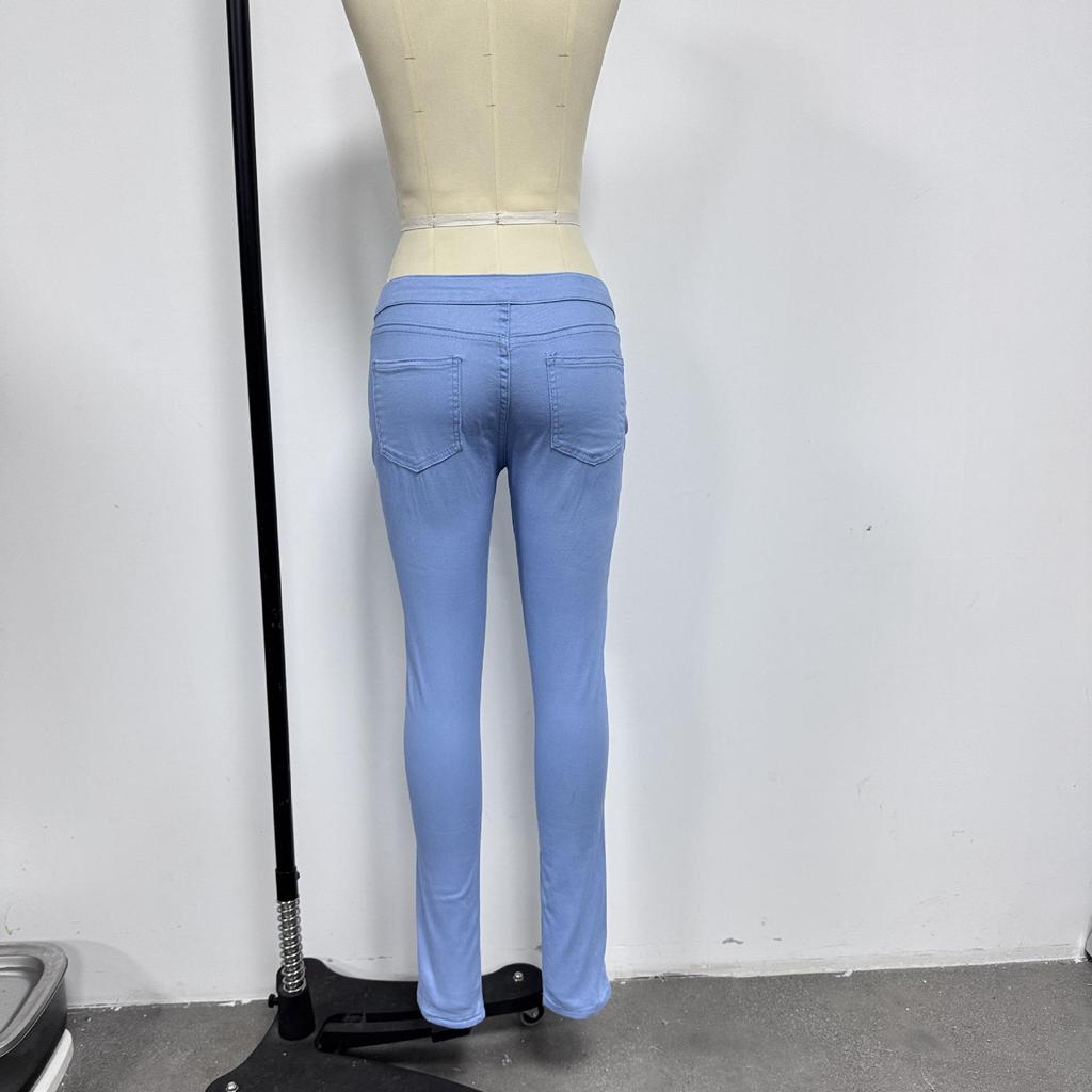Women's Slim Fit Multi-Color Elastic Denim Pants
