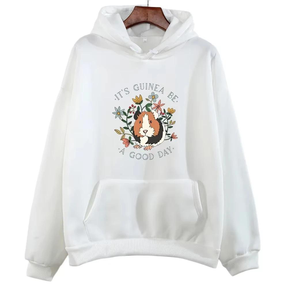 Cute Guinea Pig Graphic Hoodie Women_men Aesthetic Clothing Autumn Winter Fleece Sweatshirt Long Sleeve Sudadera Top