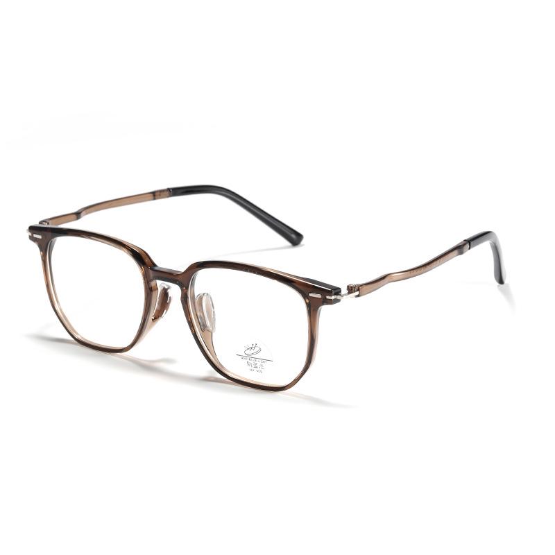 Ultralight TR90 Women's Fashion Polygon Eyeglass Frame with No-Feel Nose Pads, Prescription-Compatible, Large Face Fit