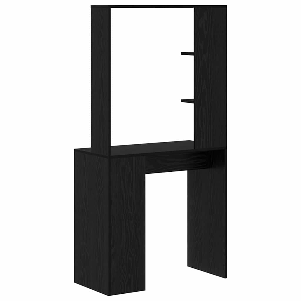 Desk Black Oak Look Engineered Wood