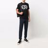 Emporio Armani Letter Round Neck Straight Fit Pullover Short Sleeve T-Shirt Men Tops Black 6K1T74-1JUVZ-0999