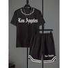 The Summer Children's Set with Letter Patterns Is a Vibrant and Fashionable Streetwear