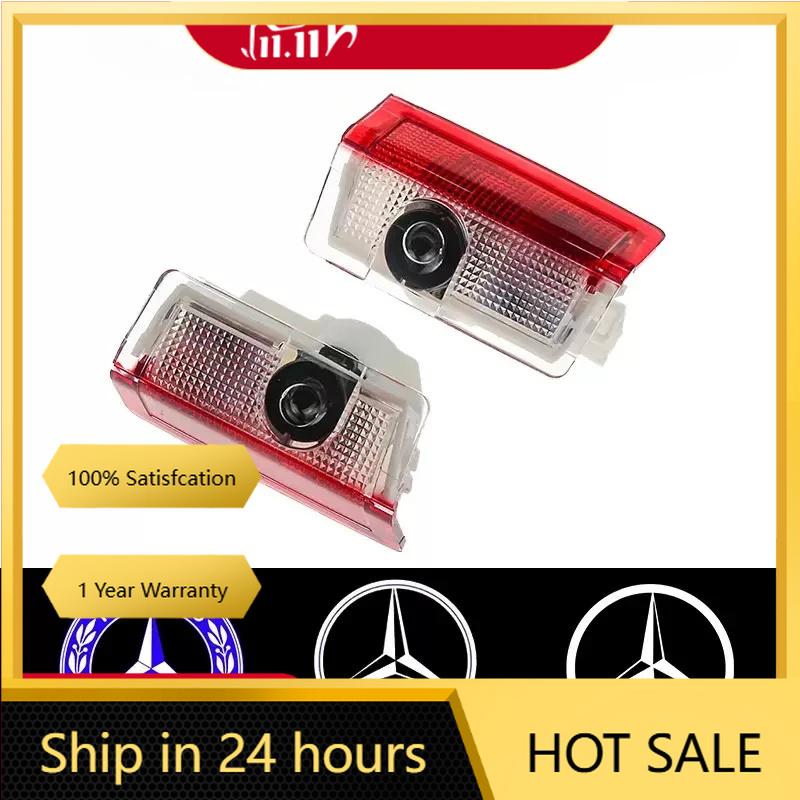 DQY2   New For Mercedes Benz 2X Car Door Sign Welcome Light LED Projection Light For Mercedes Benz AMG GLC GLA GLE GLS GL W204 W176 W20