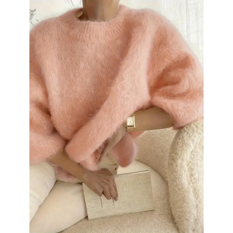 2026 Spring/Summer Women's Loose Fit Casual Plush Sweater - European & American Style