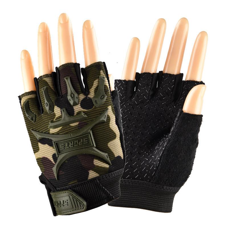 Kinder Reithandschuhe Halbfinger Imitation Rutschfest Atmungsaktiv Outdoor