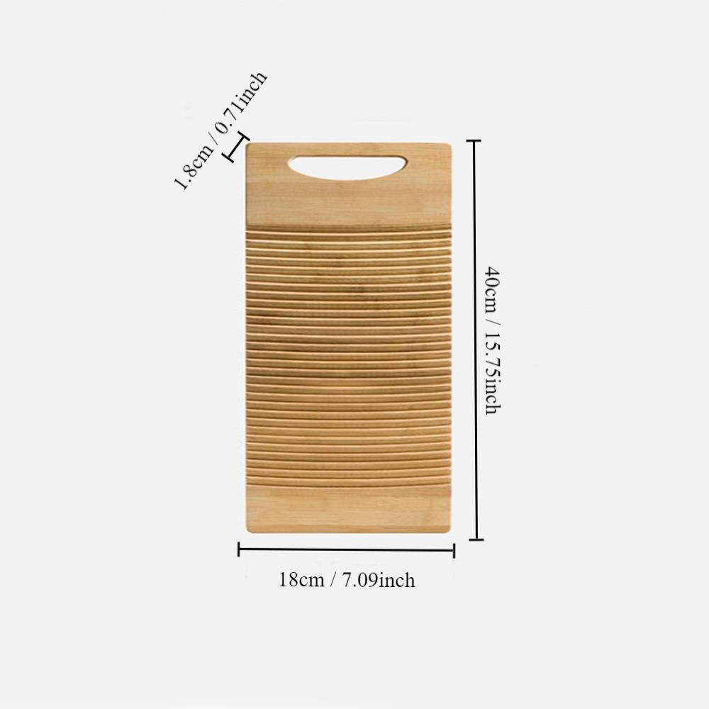 Easy To Use Laundry Cleaning Board Anti-slip Scrub Board Practical Wooden Washboard  Laundry Room