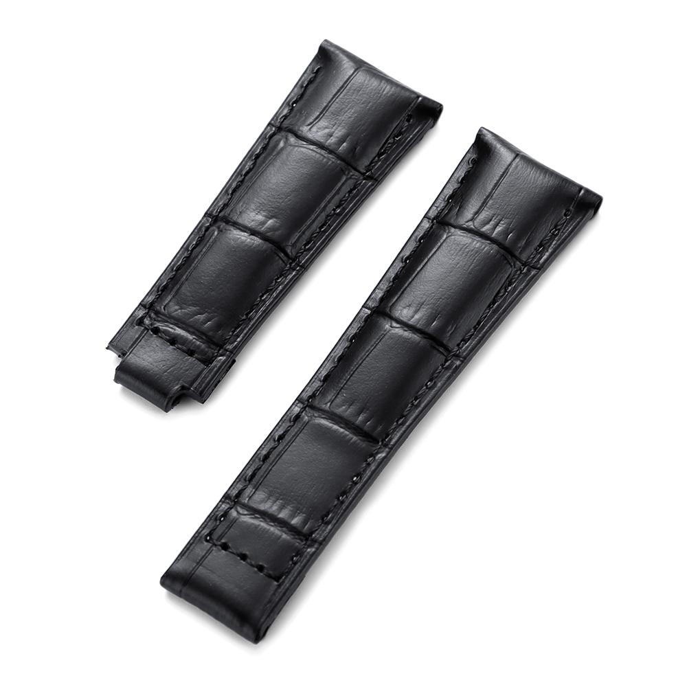 20mm Genuine Leather Watch Band for Rolex Water Ghost SUBMARINER Yacht-Master DAYTONA GMT Slub Cowhide Straps Watch Accessories