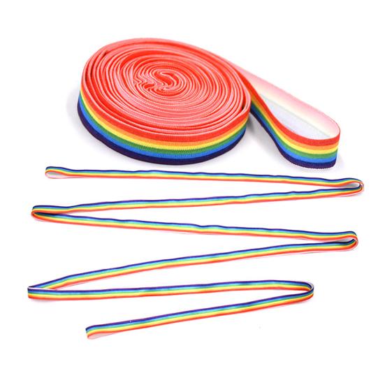 300CM Kids Chinese Jump Rope Colorful Stretch Skip Rope Indoor Outdoor Exercise Elastic Rubber Band Children Students Adults Ankle Jumping Rope Game