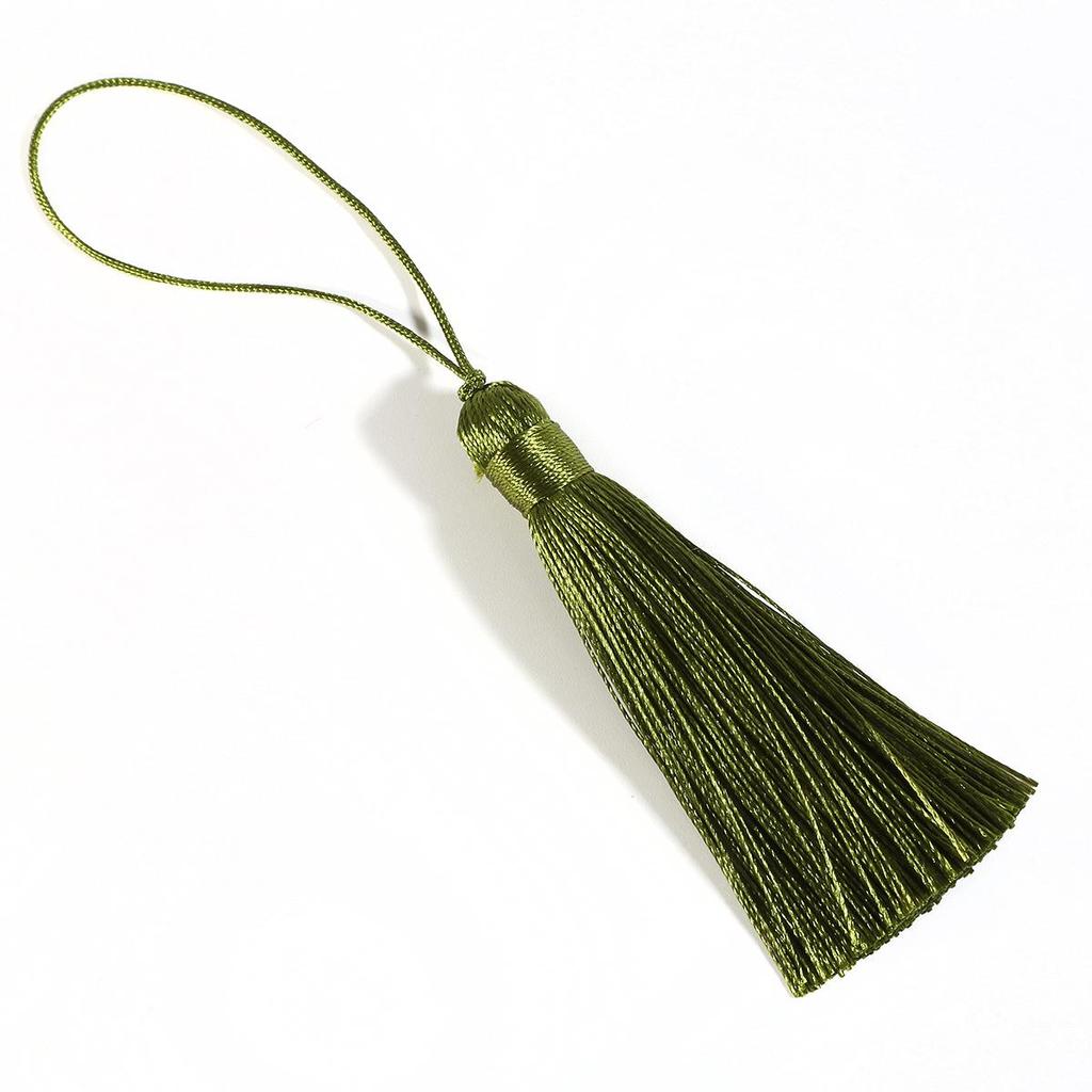 Polyester Seidenquaste Hängende Quaste mit Spitze für DIY Schmuckherstellung Zubehör Bastelarbeiten