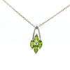 `Peridot Marquise Pendant Necklace 925 Sterling Silver Rhodium Plated Multi Gemstone Pendant with Chain Gift for Women
