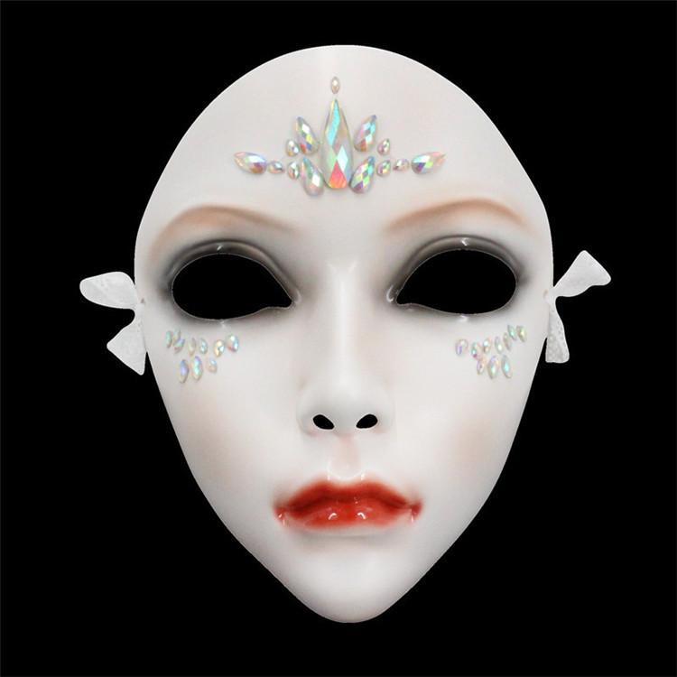 Butterfly Knot Sticky Rhinestones And Butterfly Mechanical Pattern Mask With Rhinestones For Themed Events And Stage Performances