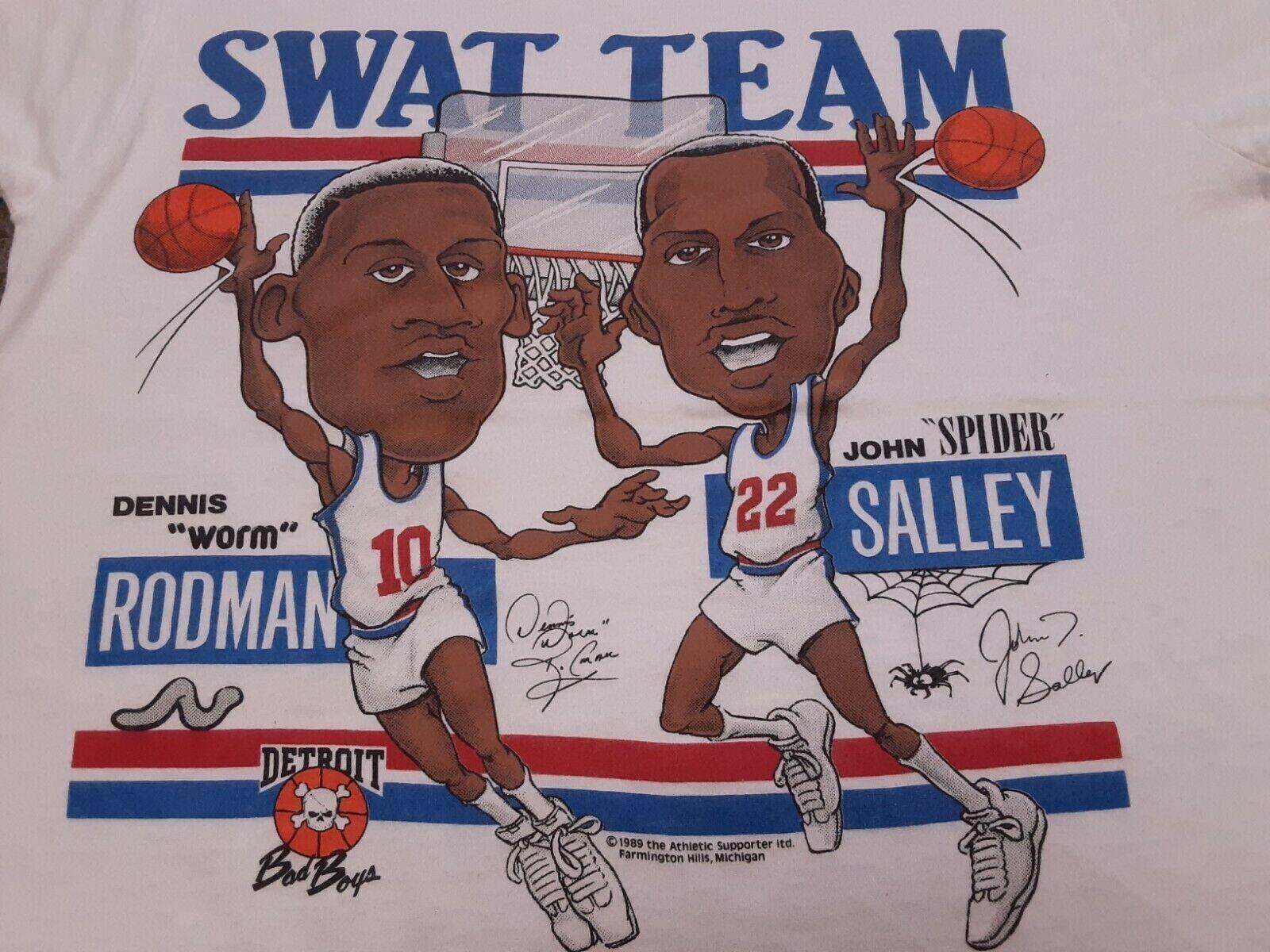Bad Boys Dennis Rodman John Salley White Men S-234Xl T-shirt A402 S