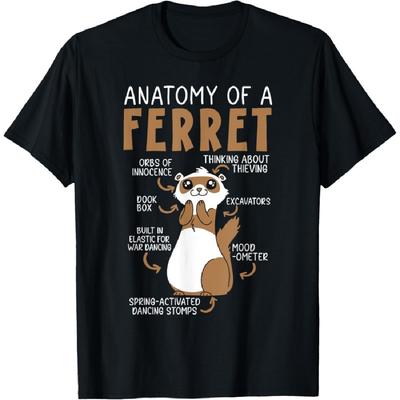 Anatomie eines Frettchenliebhabers Wildtier Frettchenbesitzer T-Shirt