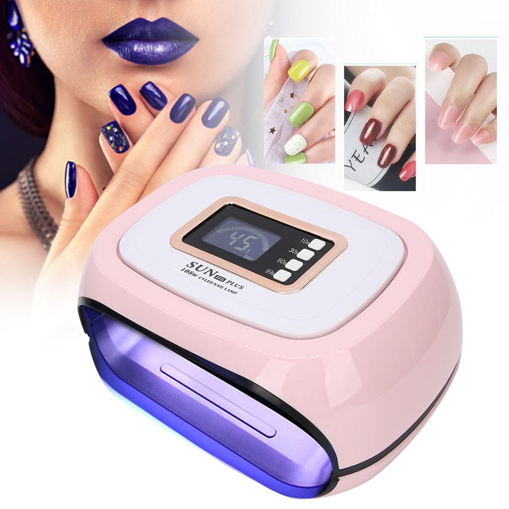 108W Intelligent Timing UV Gel Lamp Nail Curing Machine Nail Polish Dryer Manicure ToolEU Plug