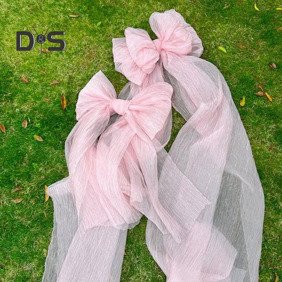 Large Pink Bow Decoration Giant Mesh Bow for Baby Shower Birthday Bachelorette Wedding Engagement Backdrop Room Decor