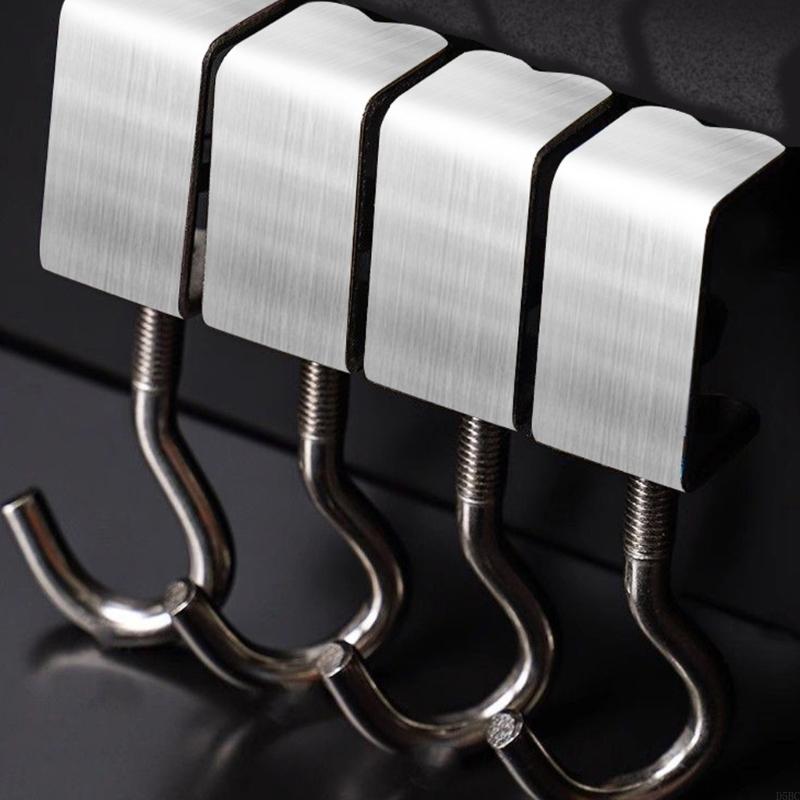 Pack Of 4/6 Adjustable Desk Handbag Hooks Heavy Duty Hook Space saving Hook For Home Office And School Use
